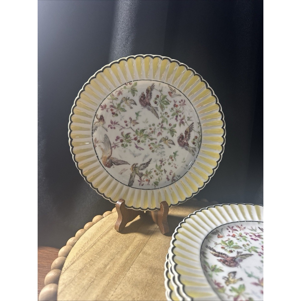 Royal Rudolstadt Germany (5) Antique Yellow Lusterware Plate GC